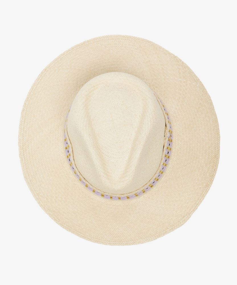 PANAMA HAT WITH RIBBON - BEIGE