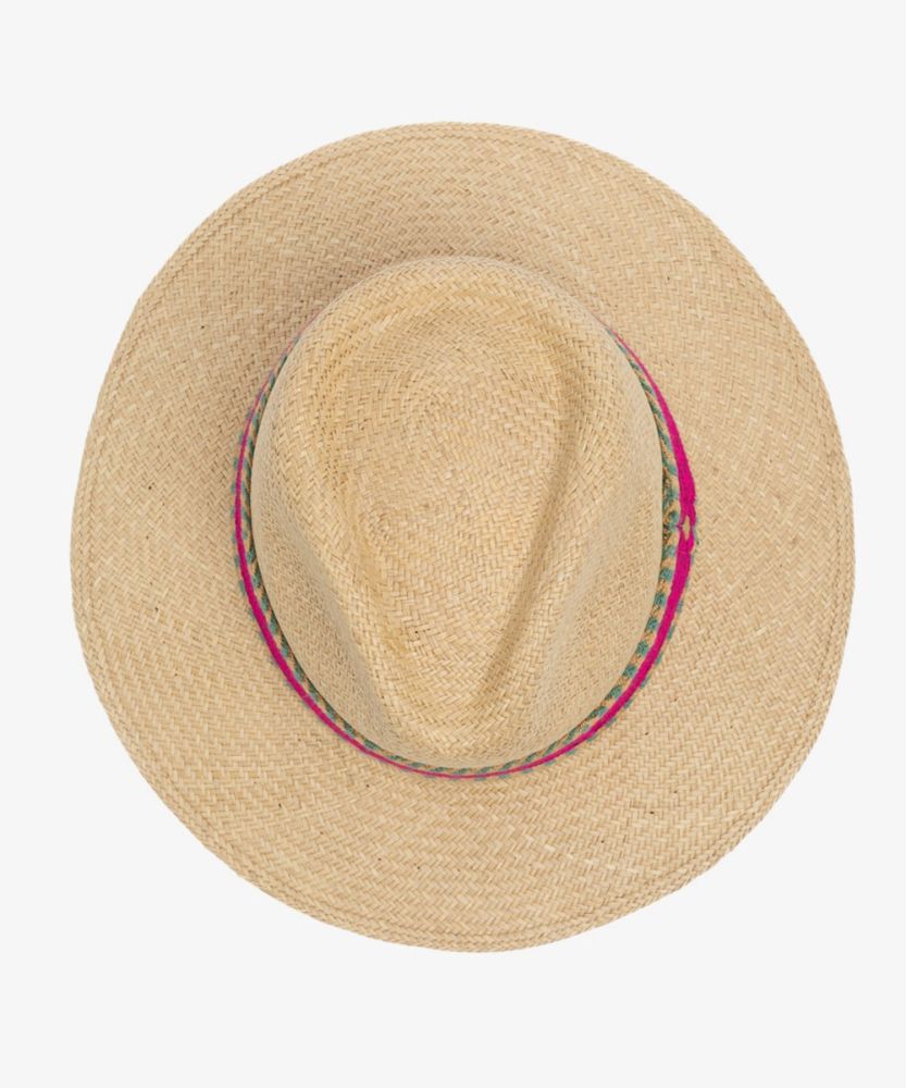 PANAMA HAT WITH RIBBON - TOAST