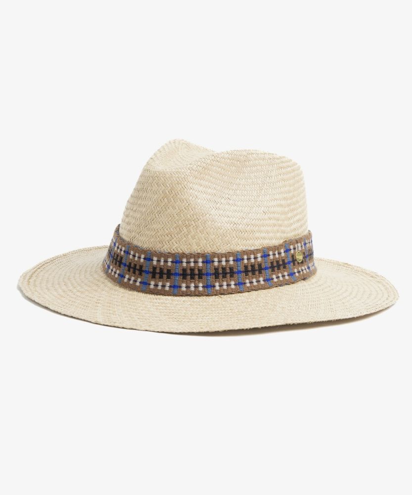 PANAMA HAT WITH  RIBBON - TOAST