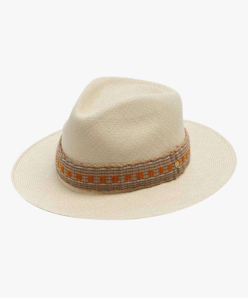 PNAMA HAT, EXTRA, WITH RIBBON - BEIGE