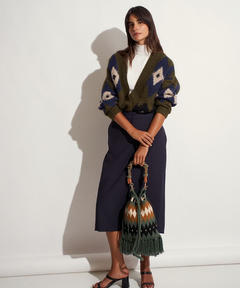 Bolso Zoe con Asa de Macramé -