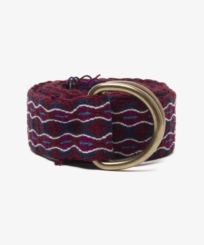 Buckle belt - BURGUNDY & BLUE