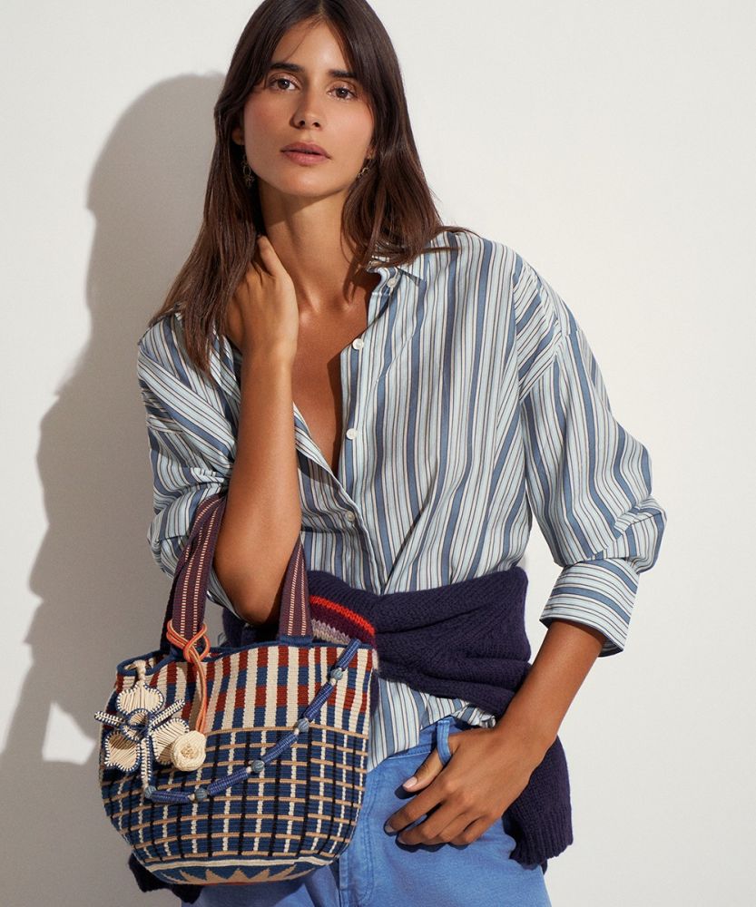 BOLSO Noa 2 - MARJORIE - beige y azul