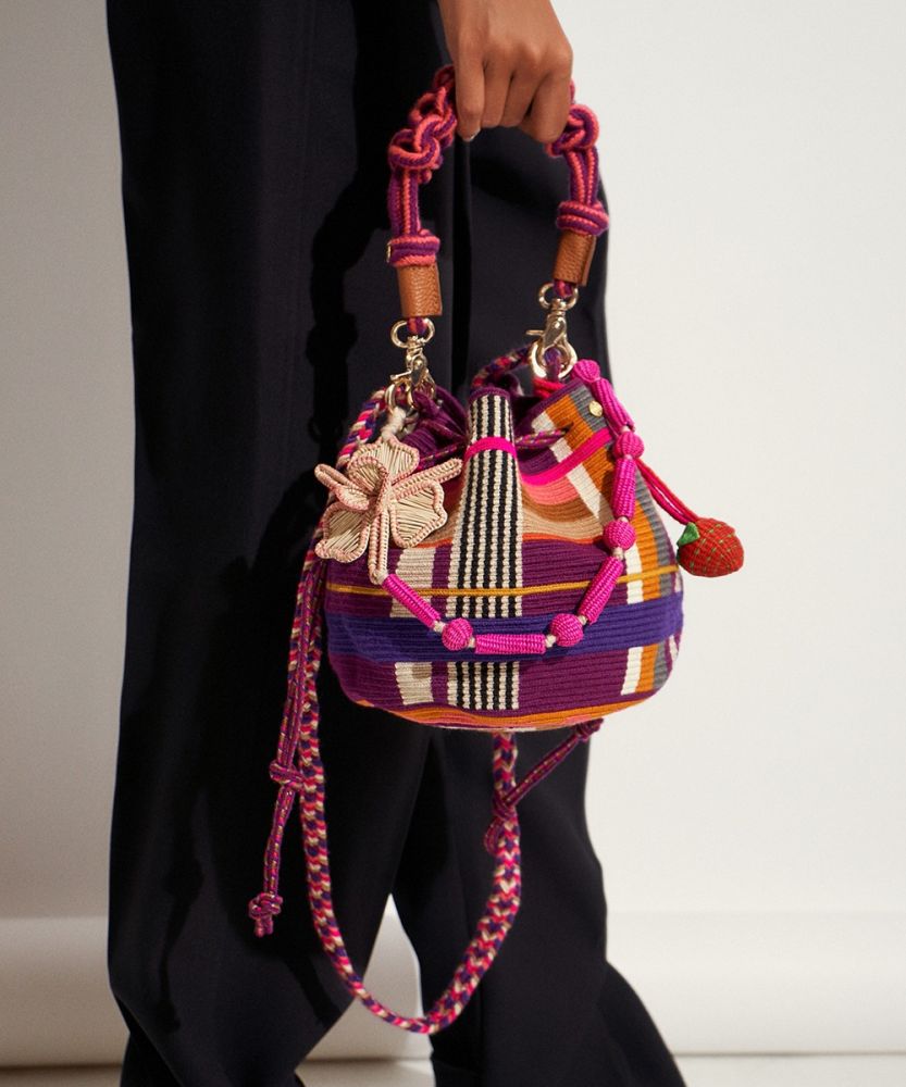 BOLSO MITRA CON ASA DE MACRAMÉ - 