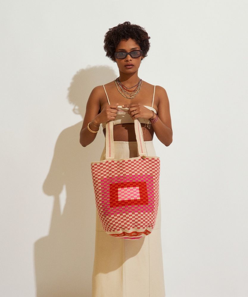 BOLSO CALA - PELICAN - ROJO Y ROSA