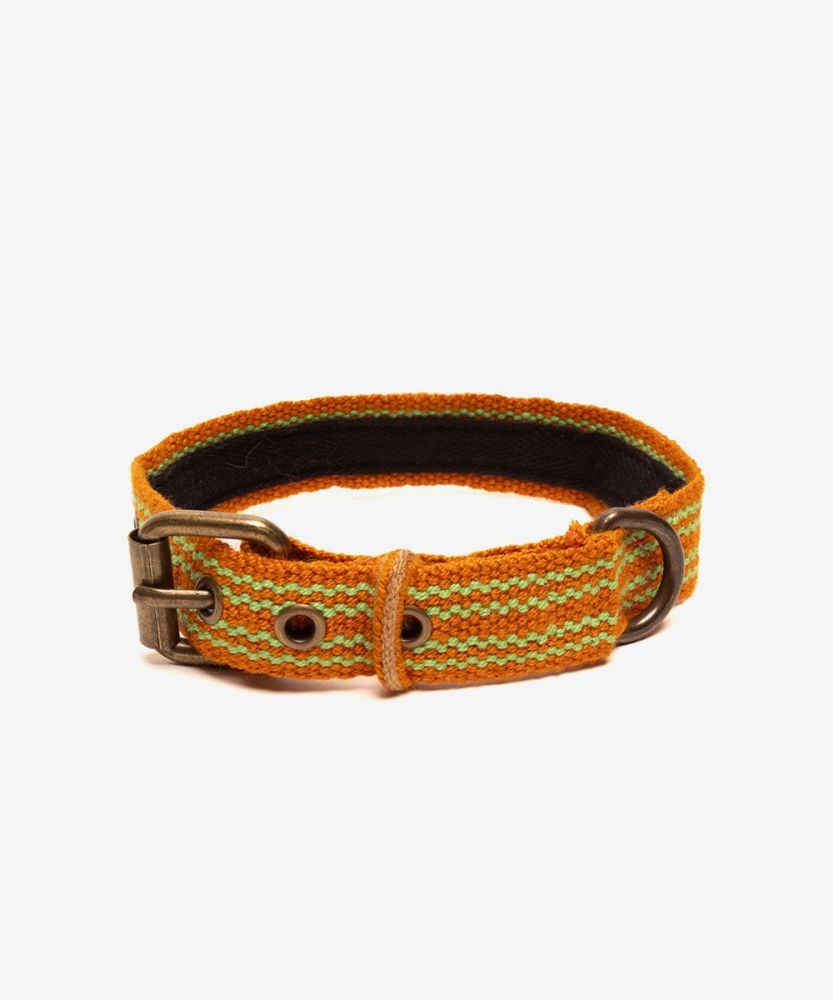 COLLAR DE PERRO MEDIANO/PEQ - LIMA Y NARANJA