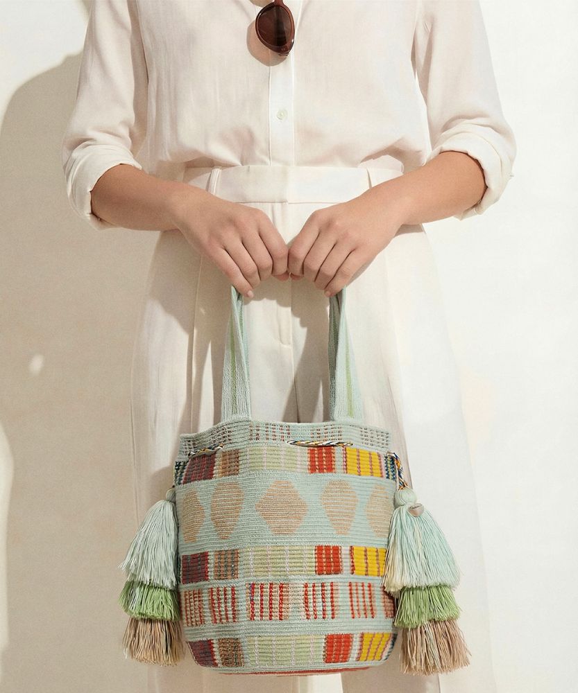 Bolso Ana - ARIES - VERDE Y AZUL CLARO