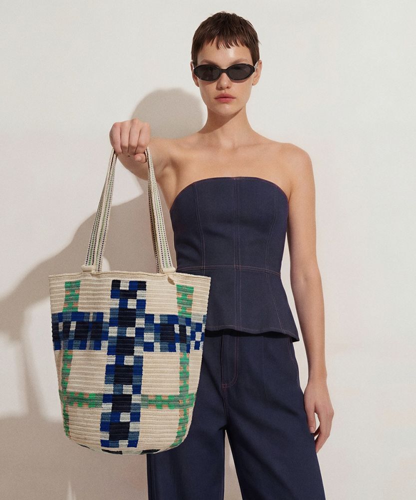 CALA BAG - DELPHINIUS - BEIGE & BLUE