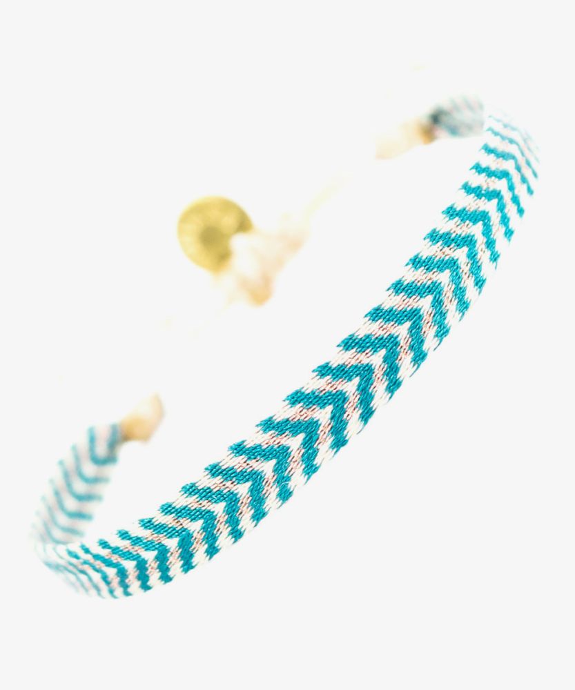 Pulsera Argantina 120 - Turquesa & Blanco