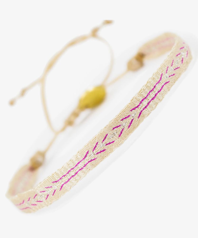 Pulsera Argantina 120 - Beige & Rosa