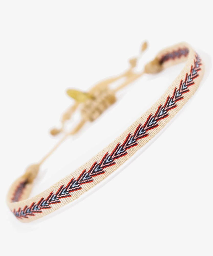 Pulsera Argantina 120 - Rojo & Beige