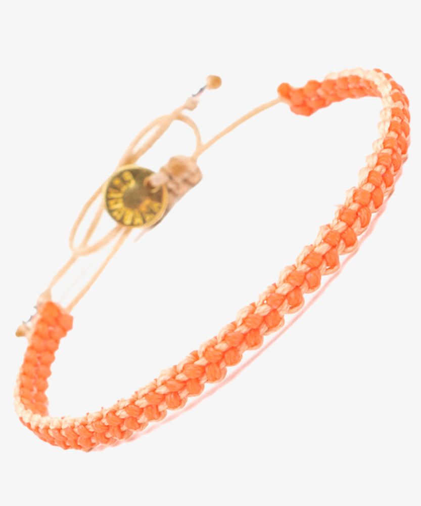 Earth bracelet - Beige & Naranja fluor
