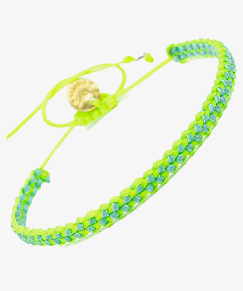 Earth bracelet - Gris & Verde fluor
