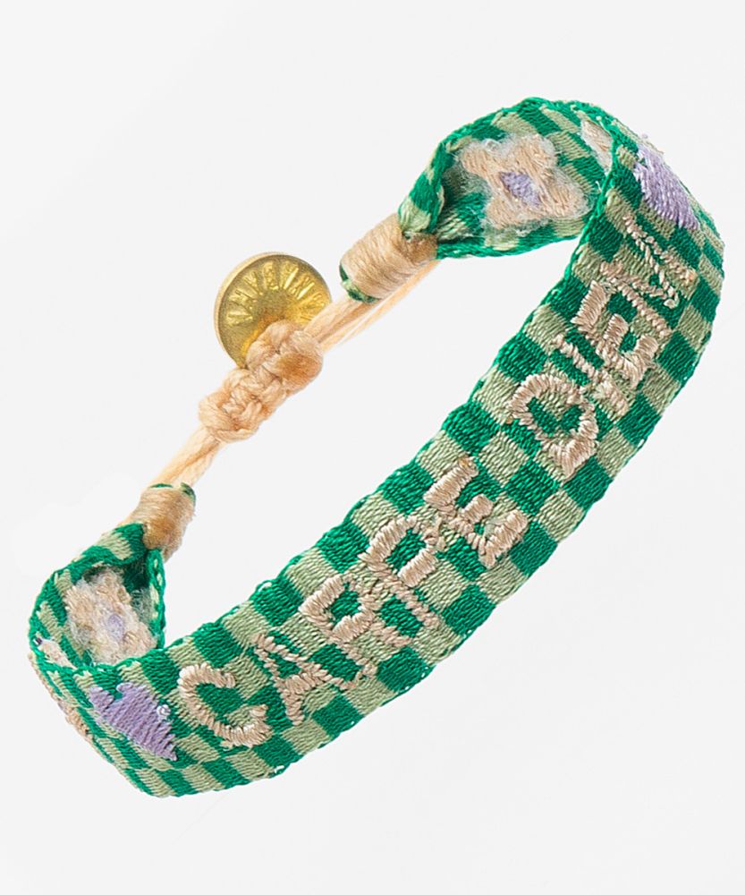PULSERA BORDADA - VERDE CLARO & VERDE