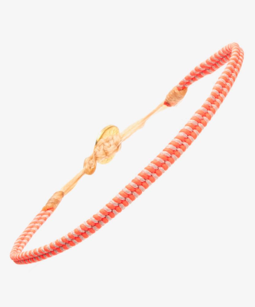 PULSERA SORAYA - ROSADO Y CORAL TRENZADOS 