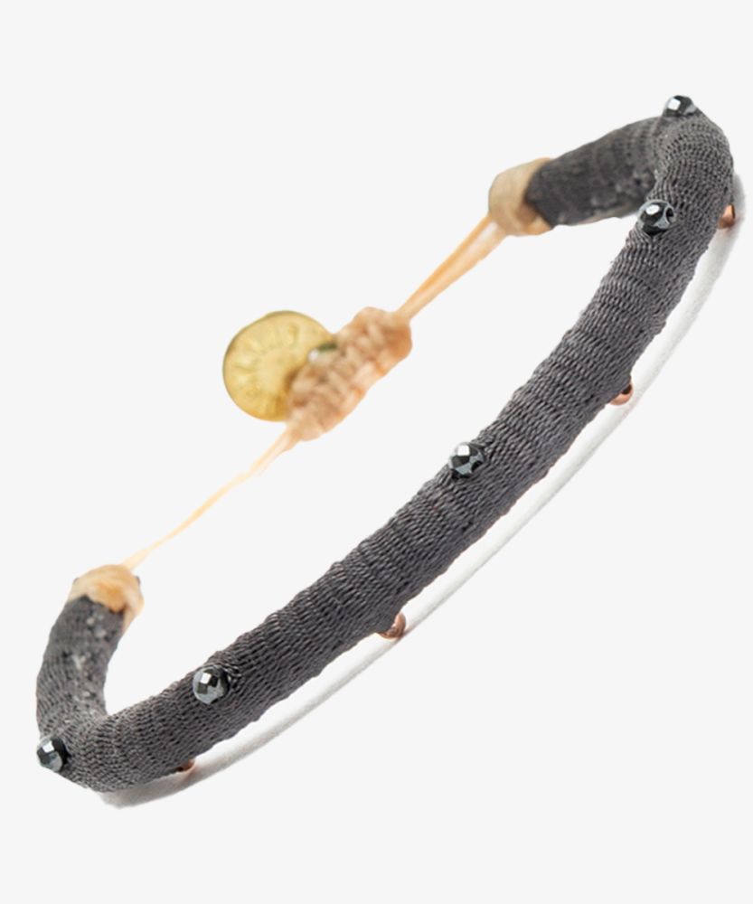 Pulsera ICM - LISO ENROLLADO CON PIEDRA 