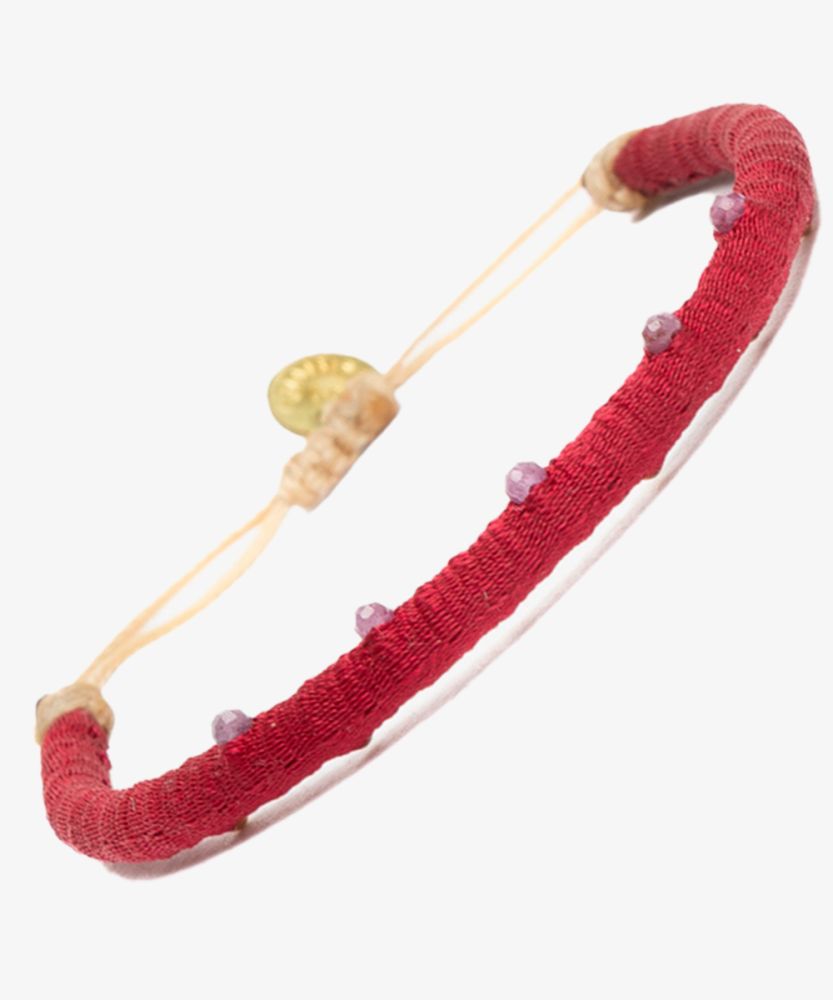 Pulsera ICM - LISO ENROLLADO CON PIEDRA 