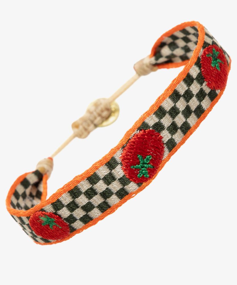 PULSERA BORDADA - TOMATE