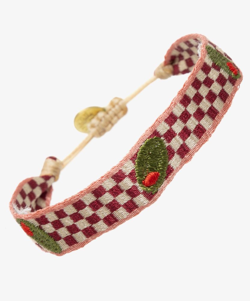 PULSERA BORDADA - ACEITUNA