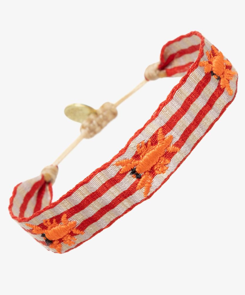 EMBROIDERED BRACELET - RED LOBSTER