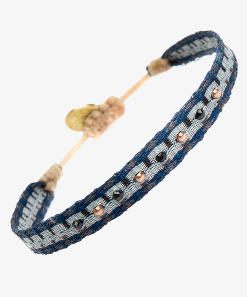 ARGANTINA ALAMEIN - AZUL CON PIEDRAS PIRITA Y BEADS 