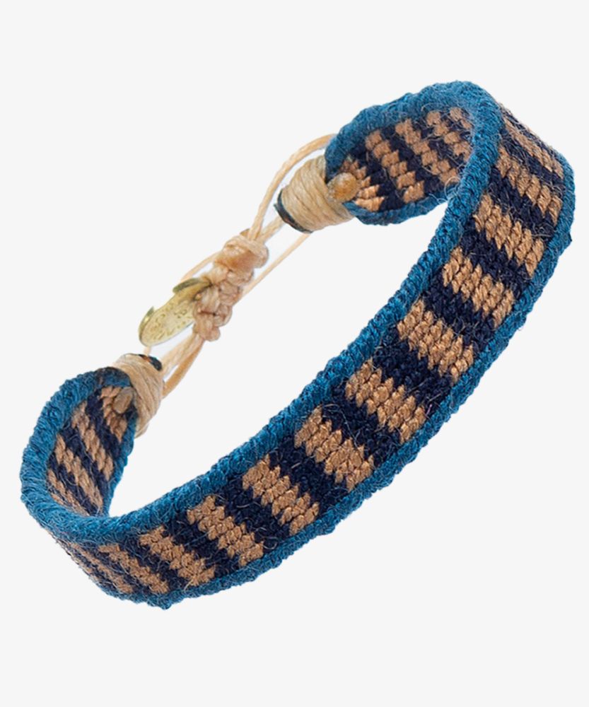 Pulsera CAPTAIN - Azul marino & Tostado