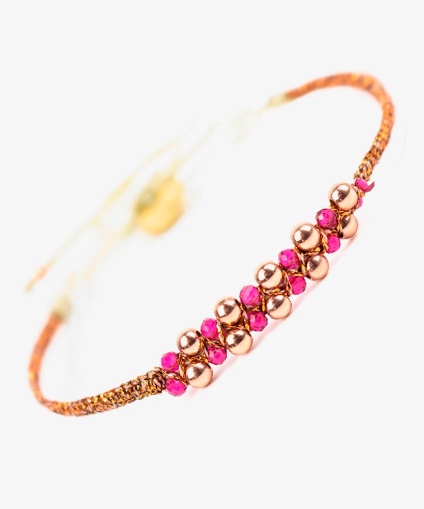 Pulsera COSMOS - FUCSIA & COBRE