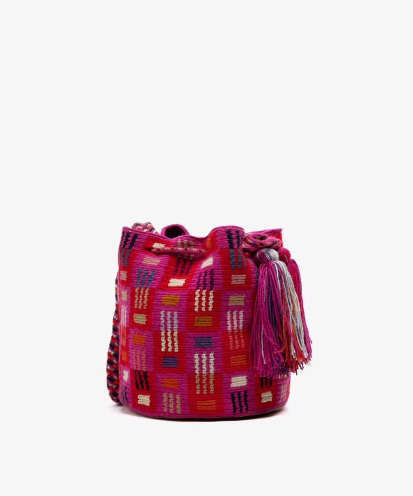 Crossbody Bag M - WOLF - FUCHSIA & RED