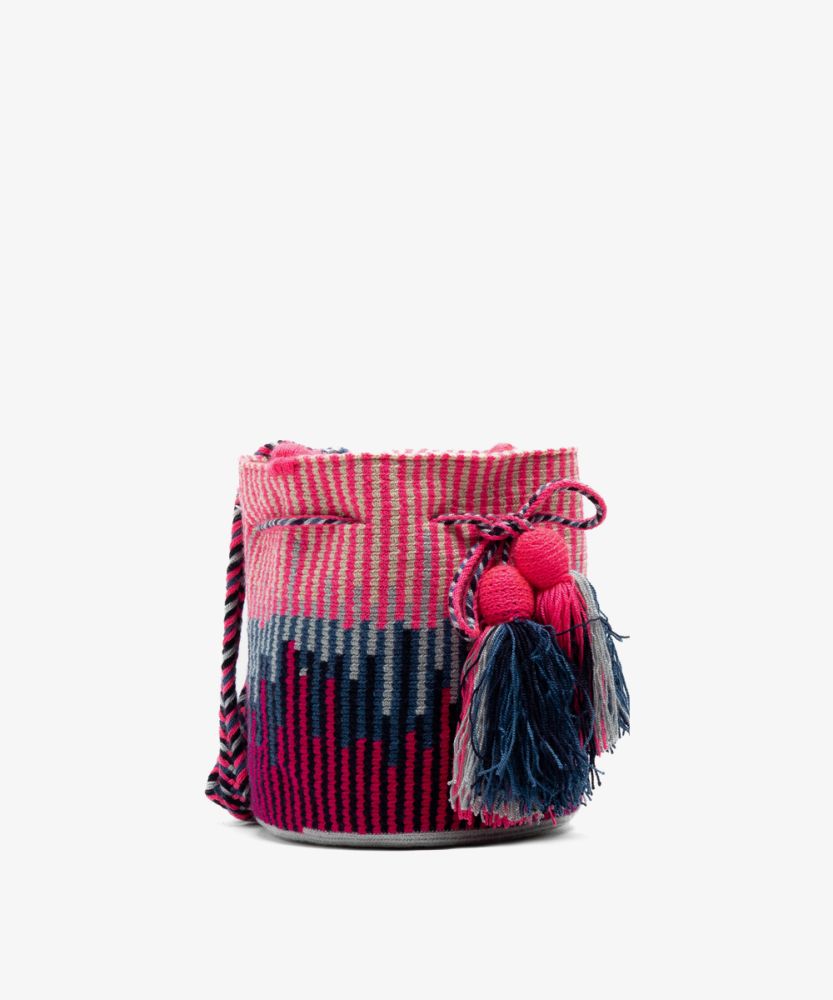 BOLSO CRUZADO M - LYNX - MARINO Y ROSA NEON