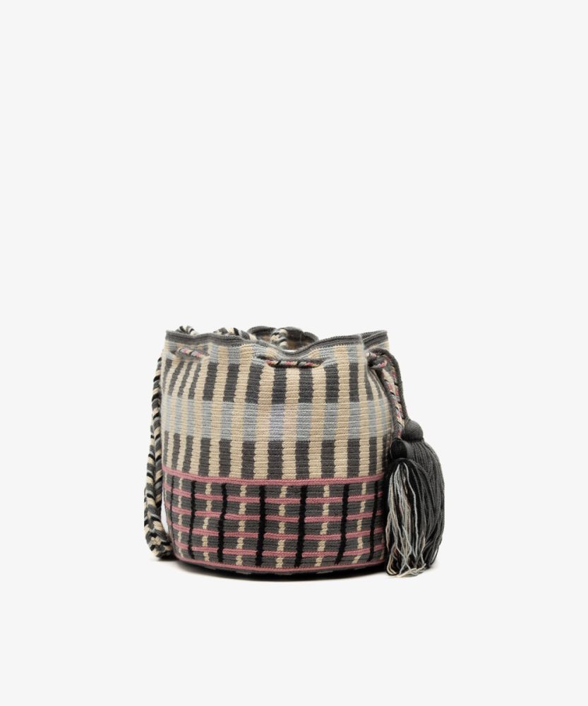 Crossbody Bag M - MARJORIE- BEIGE & GREY