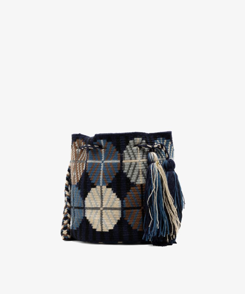 Crossbody Bag M - ALMA - NAVY BLUE & LIGHT BLUE