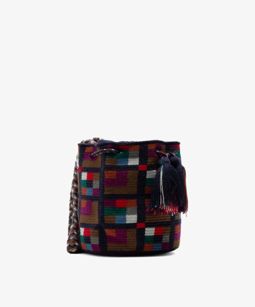 Crossbody Bag M - AUDREY - NAVY BLUE & MULTICOLOR