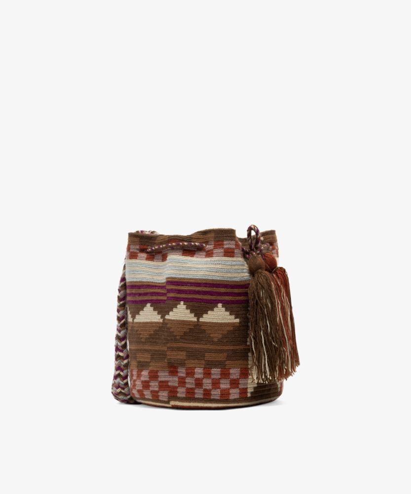 BOLSO CRUZADO M -  FELICITY- MORADO Y MARRON