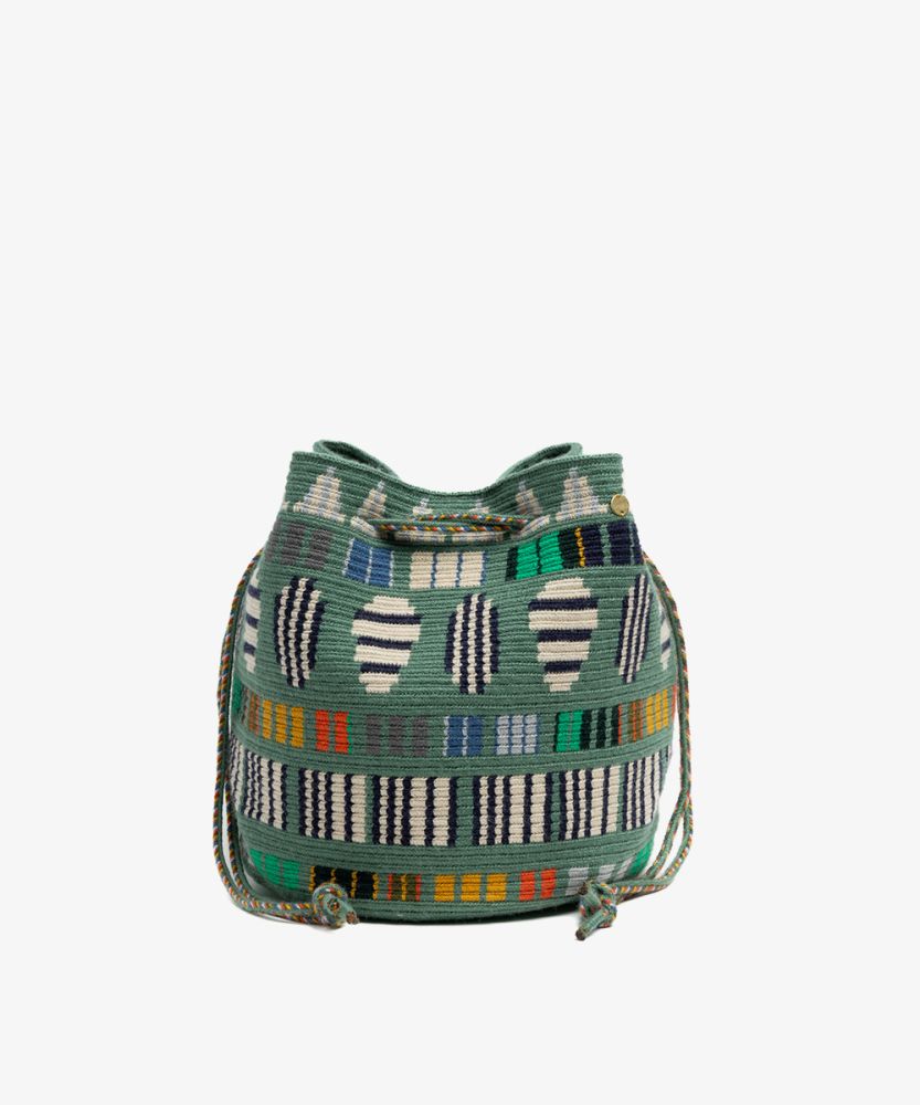 MITRA bag - ARIES - JADE GREEN & NAVY BLUE
