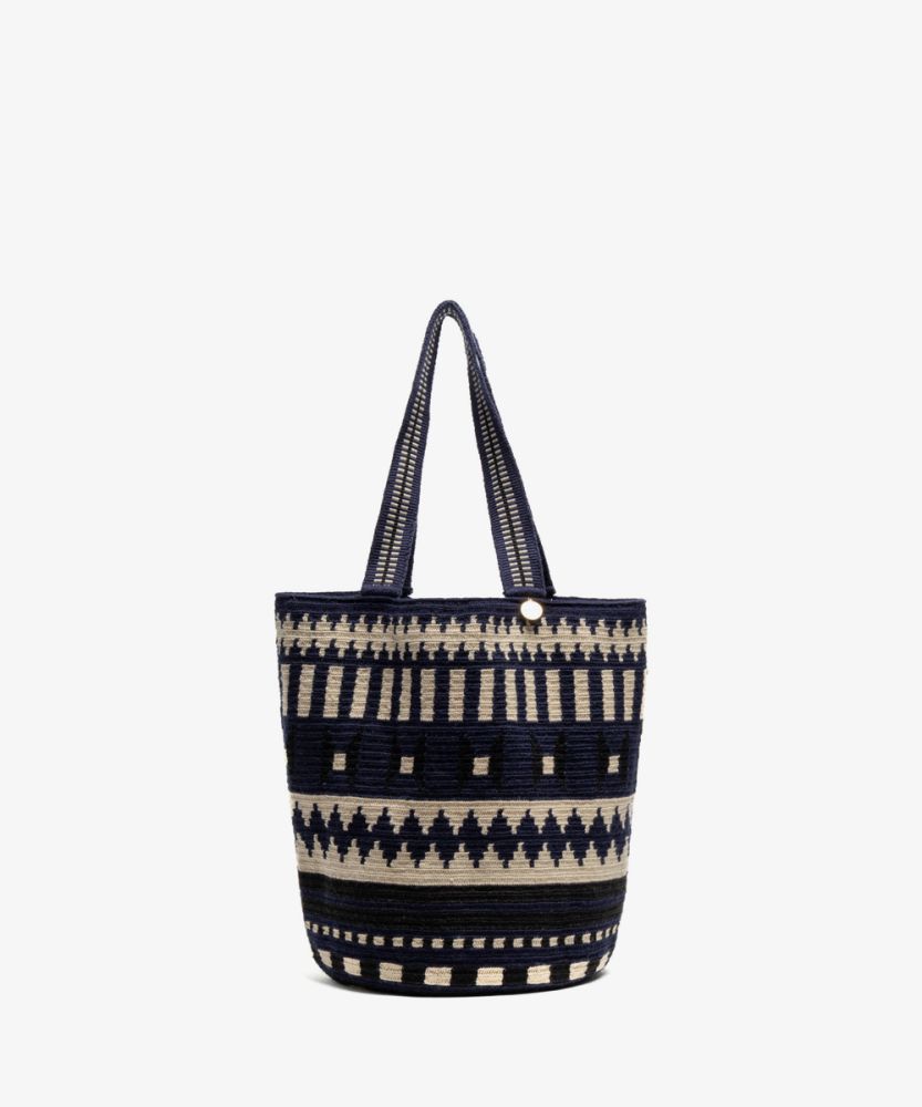 CALA BAG - ARA - NAVY BLUE & BEIGE