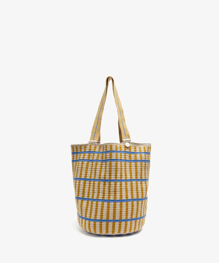 BOLSO CALA - PEACOCK- MOSTAZA Y AZUL