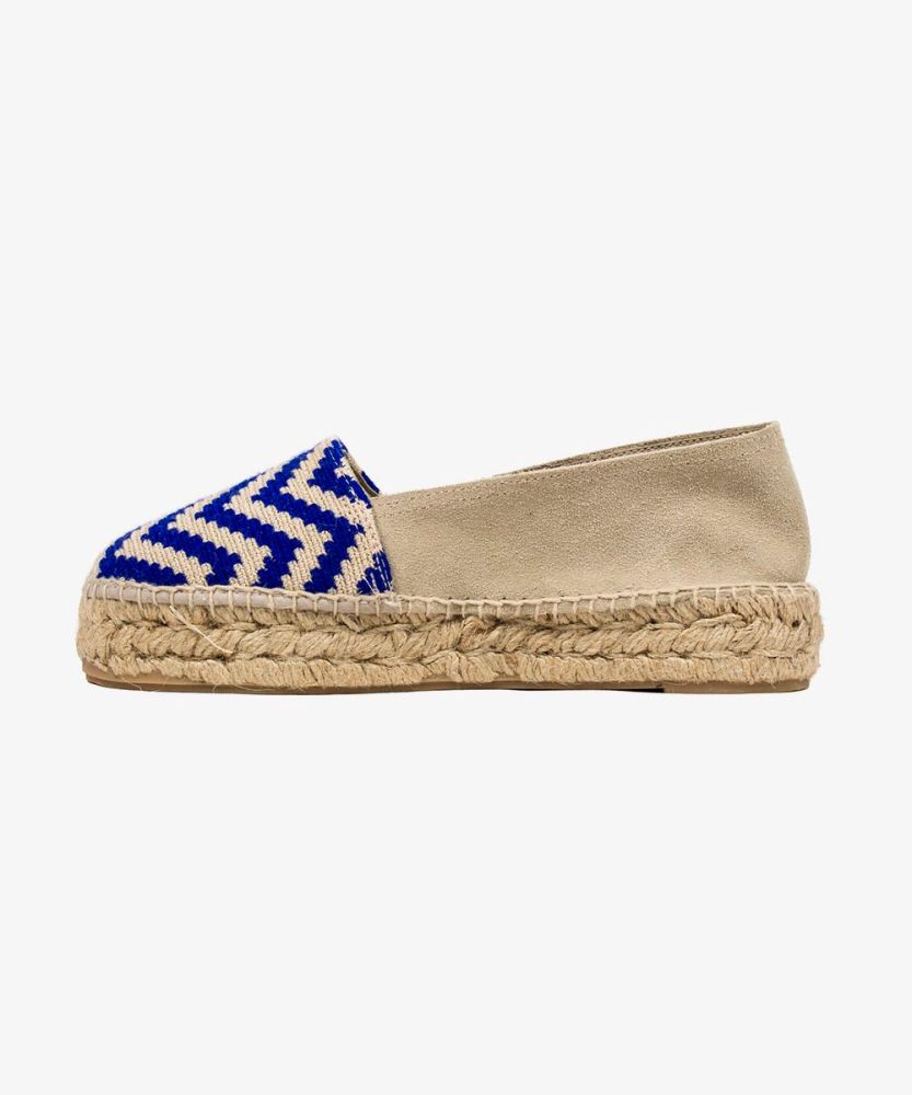 ALPARGATA DE MUJER - EVEREST - AZUL & BEIGE