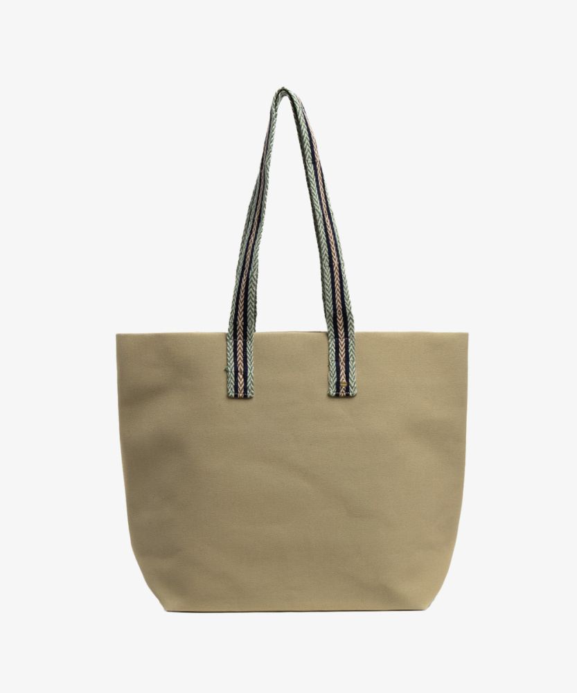 BOLSO CANVAS- CAQUI Y BEIGE