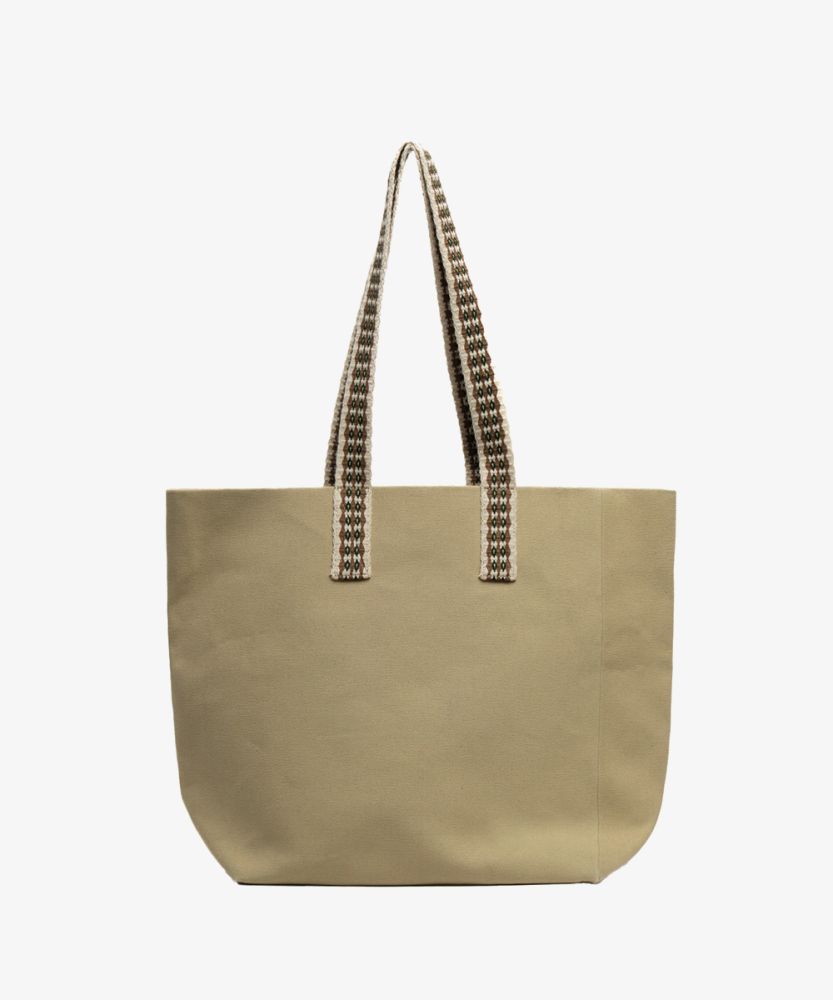 BOLSO CANVAS - CAQUI Y BEIGE