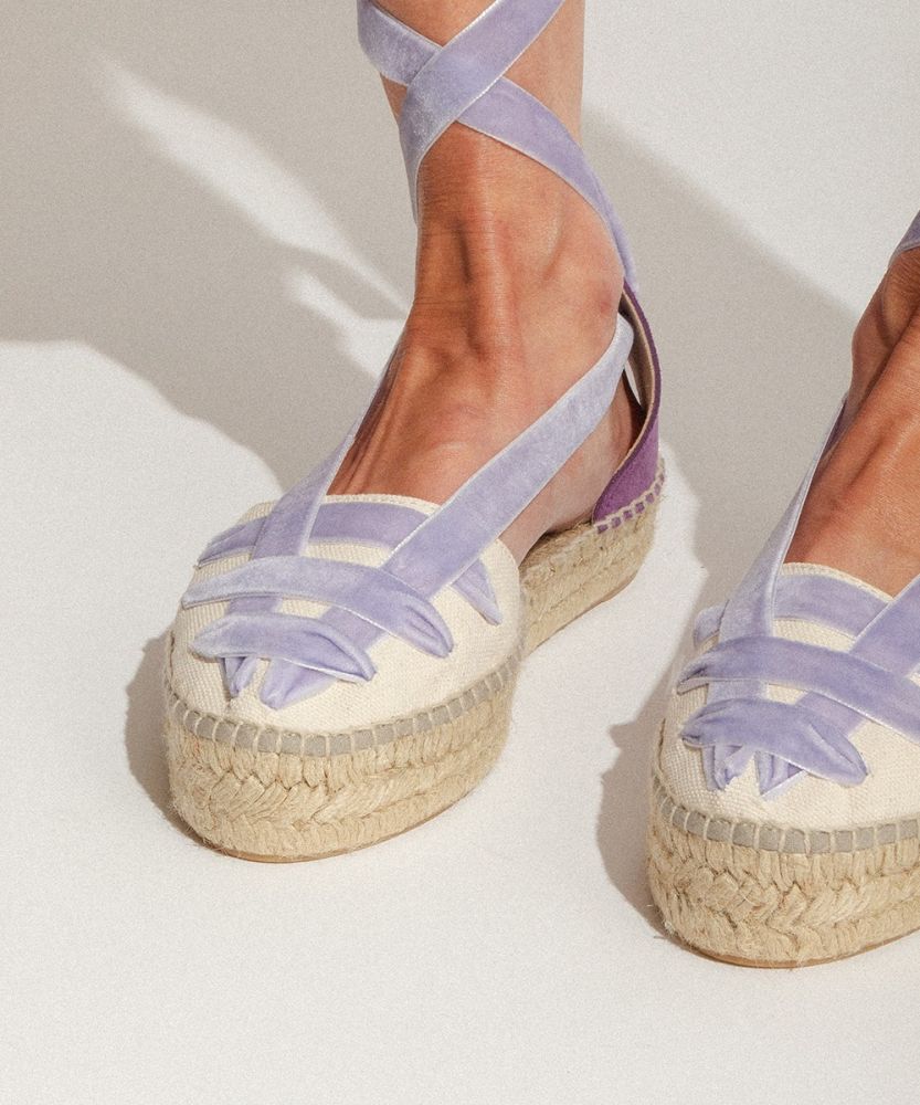 VELVET STRAP VALENCIANAS - LAVENDER