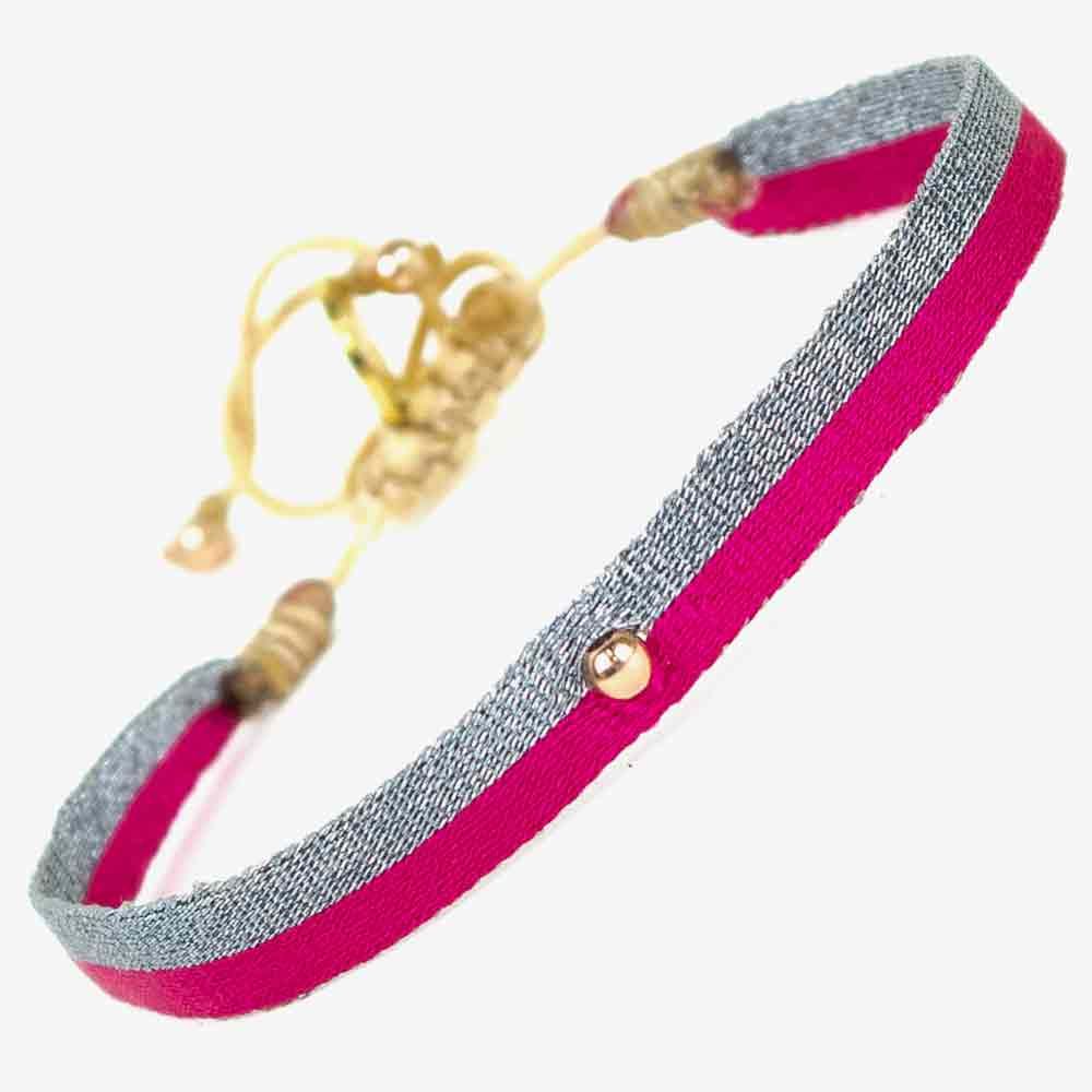 ARGANTINA MILO 120 - BRACELET FUCHSIA & SILVER