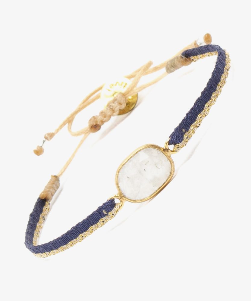 Argantina OXFORD - AZUL Y ORO CON PIEDRA SEMIPRECIOSA