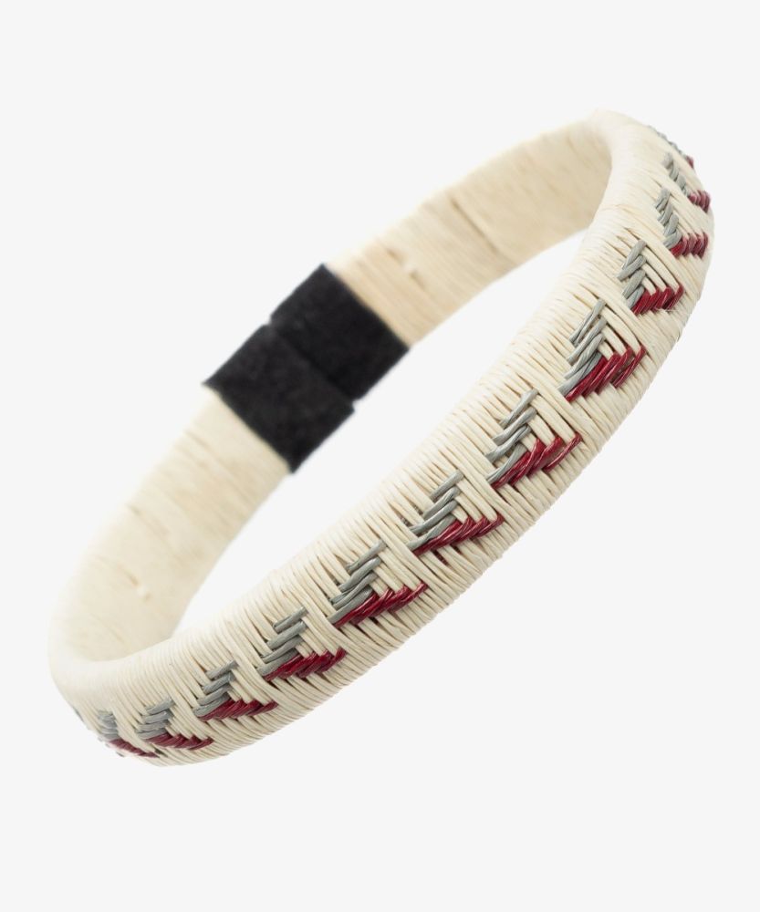 Werregue Color Bracelet, 1 cm, Unit BEIGE WITH GREY AND BURGUNDY ARROWS