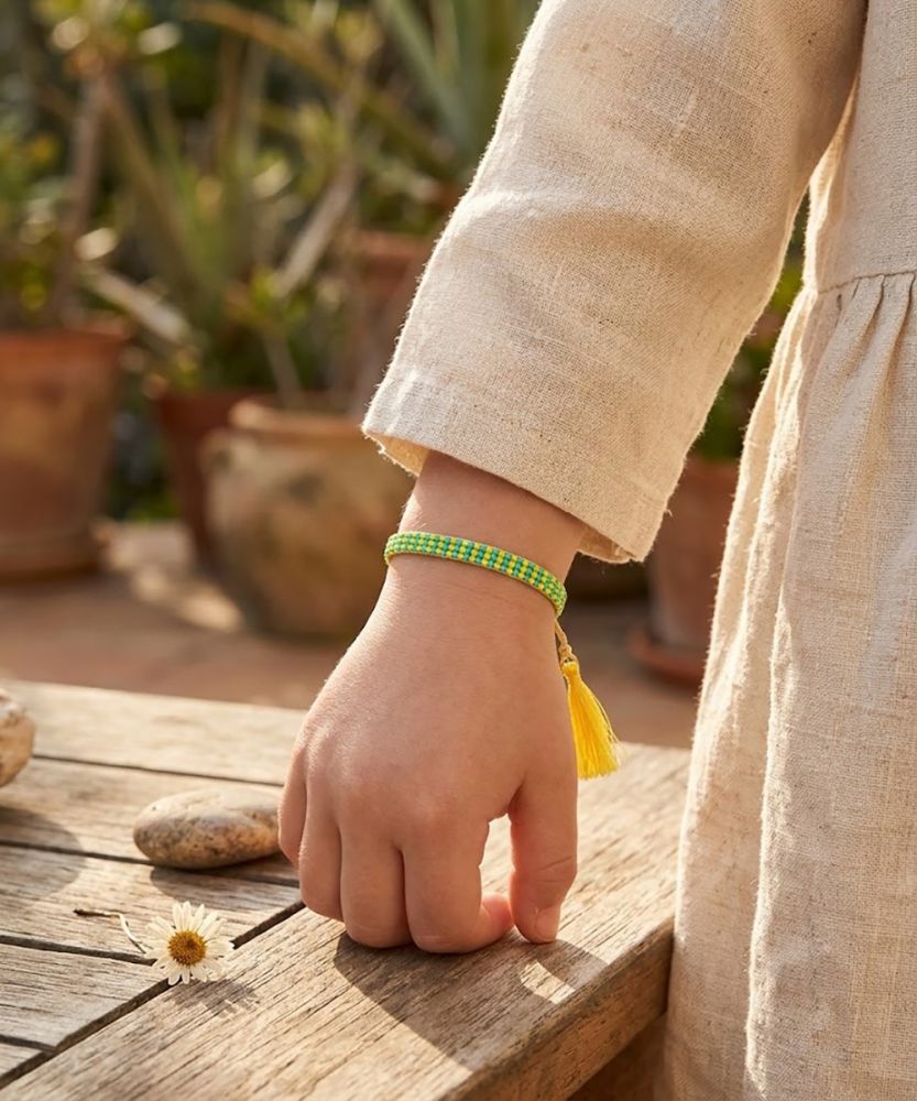 Pulsera STRASS - Turquesa & Amarillo