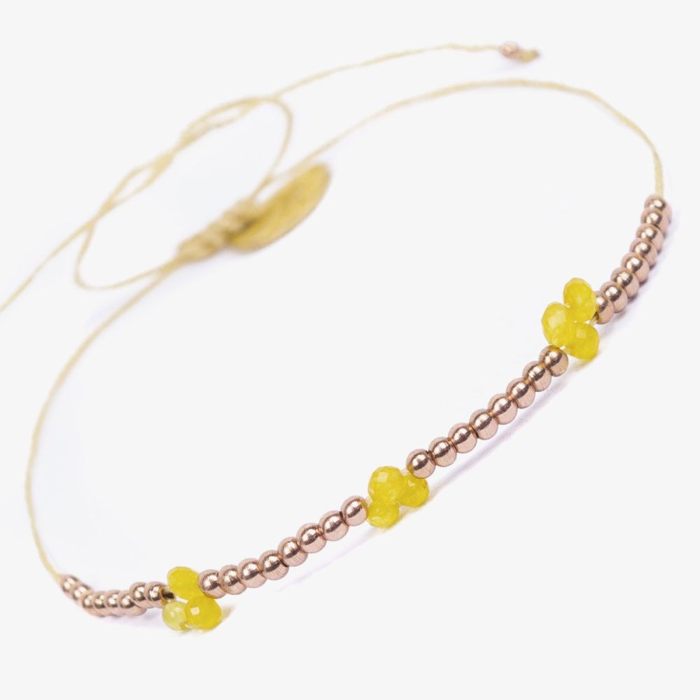 LYRA bracelet - Yellow agate
