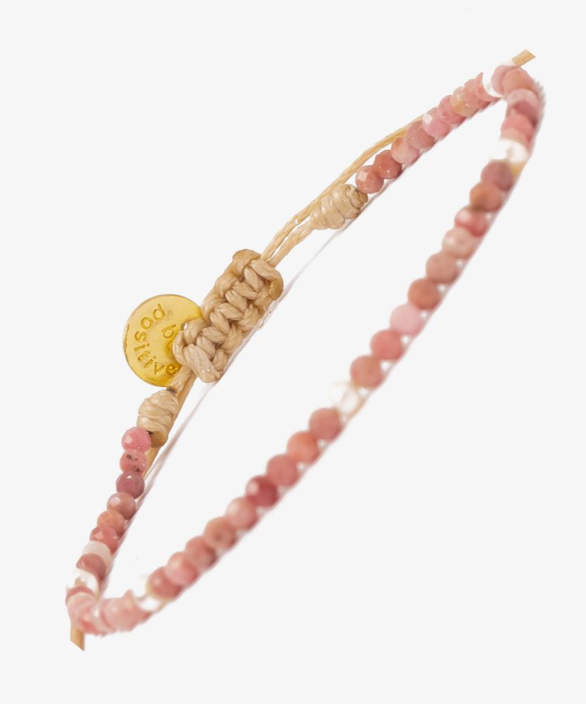 TAURUS bracelet - PEARL AND RODOCROSITE