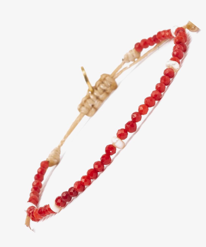 Pulsera TAURUS - PERLA Y CARNEOLA