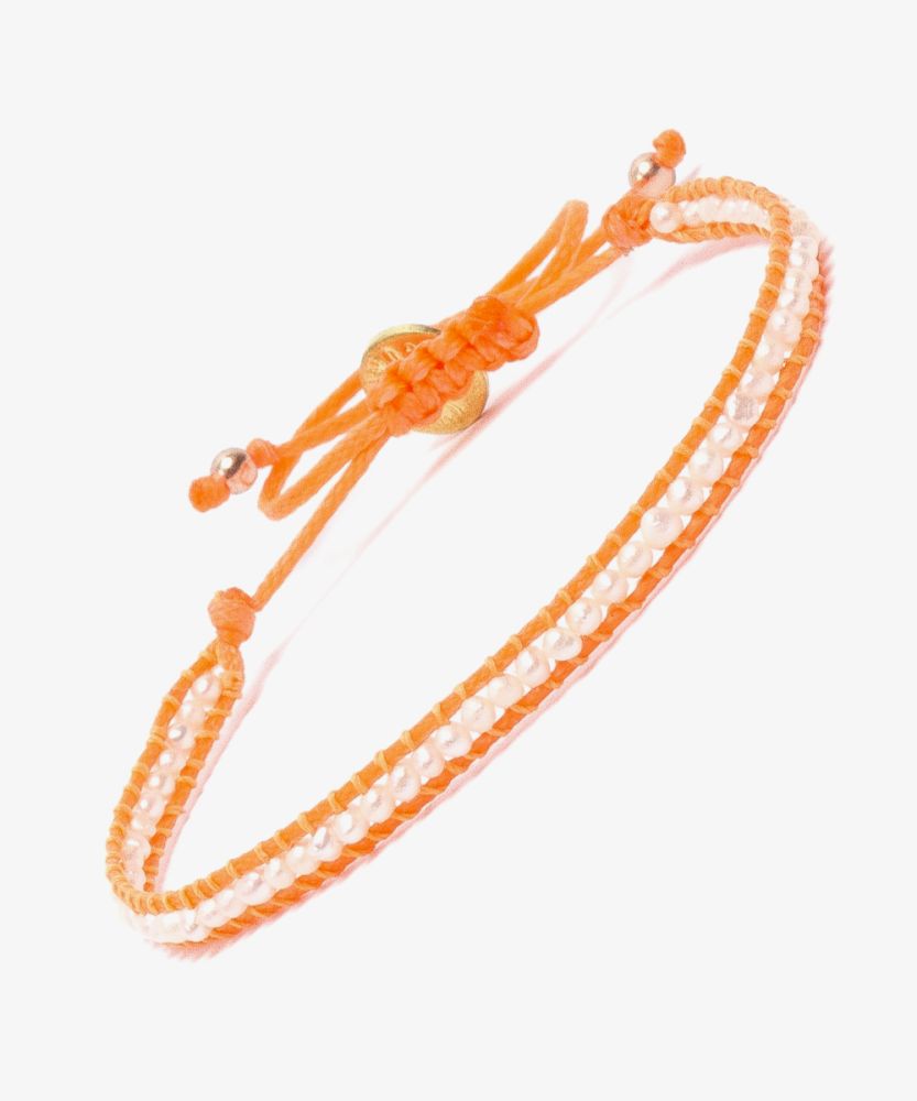 PISCES bracelet - PEARL AND PINK FLUOR