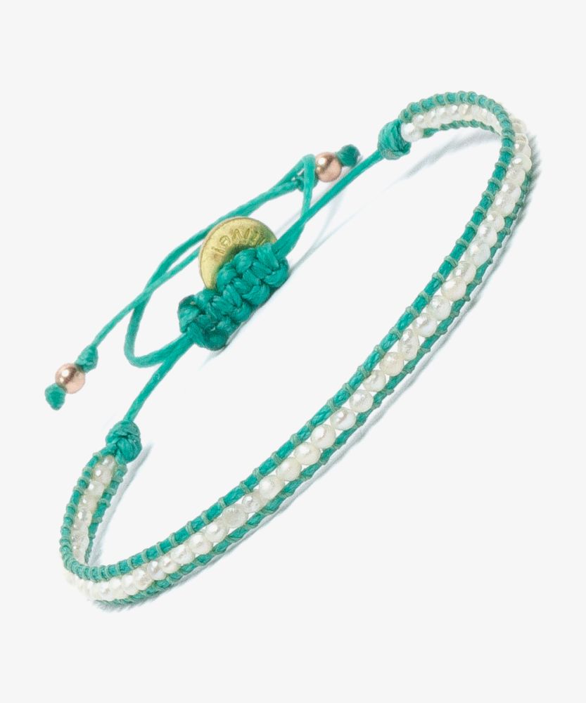 Pulsera PISCES - PERLA Y AQUAMARINA