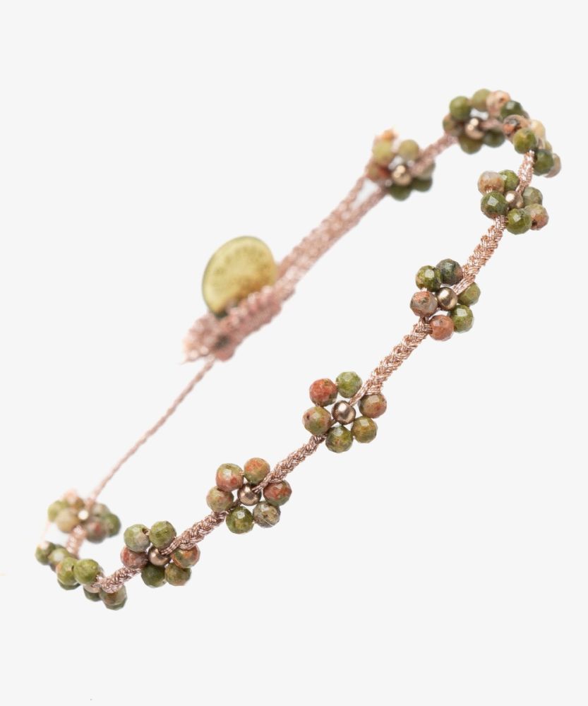 PULSERA DE PIEDRAS - FLOR